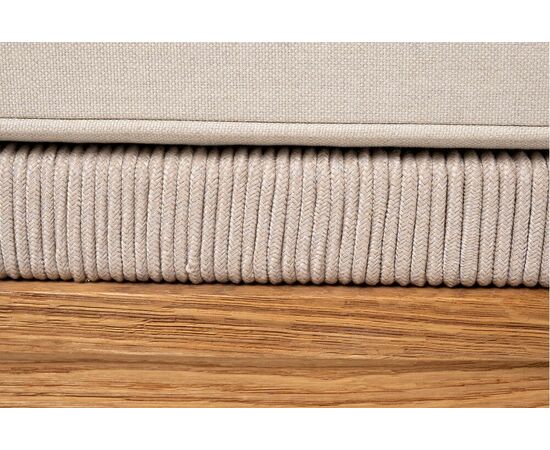 "Канны" левый модуль плетеный из роупа, основание дуб, роуп бежевый круглый, ткань бежевая 052, изображение 7 | Интернет магазин мебели и декора LifeDekor
