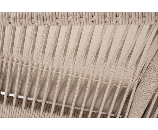 "Канны" левый модуль плетеный из роупа, основание дуб, роуп бежевый круглый, ткань бежевая 052, изображение 9 | Интернет магазин мебели и декора LifeDekor