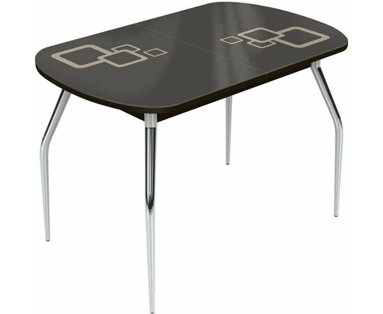 Стол «Ривьера» Квадро мини 90x60, стекло коричневый, опоры хром, изображение 3 | Интернет магазин мебели и декора LifeDekor