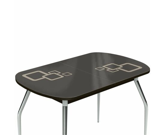 Стол «Ривьера» Квадро мини 90x60, стекло коричневый, опоры хром, изображение 4 | Интернет магазин мебели и декора LifeDekor