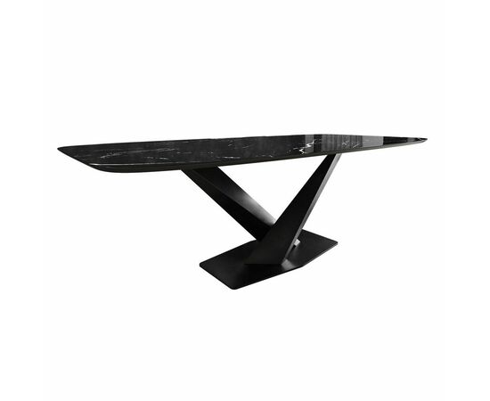 Стол Toros 230 овальный, керамика глянцевая черная, изображение 2 | Интернет магазин мебели и декора LifeDekor