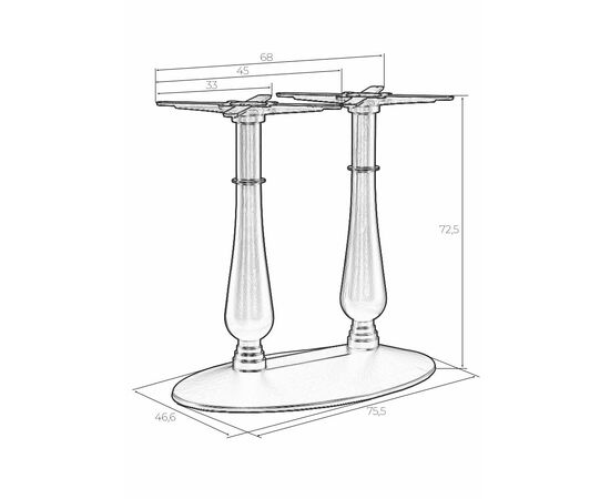 Подстолье обеденное DOBRIN ANDREW, изображение 5 | Интернет магазин мебели и декора LifeDekor