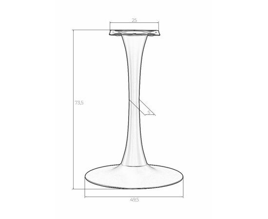 Подстолье обеденное DOBRIN JIM BLACK, изображение 4 | Интернет магазин мебели и декора LifeDekor