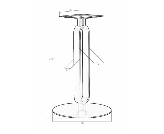 Подстолье обеденное DOBRIN ELAN BLACK, изображение 6 | Интернет магазин мебели и декора LifeDekor