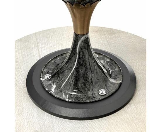 Кофейный столик Stupa диам.40см x 54см, серый мрамор, металл, керамика, изображение 6 | Интернет магазин мебели и декора LifeDekor