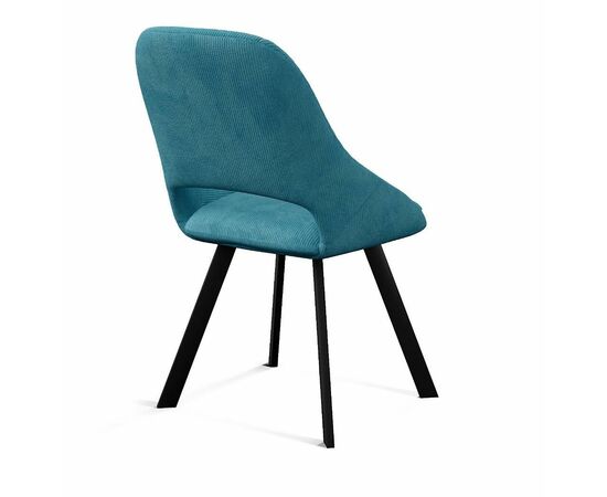Стул DikLine 247 поворотный, AN12 бирюза, ножки черные, изображение 4 | Интернет магазин мебели и декора LifeDekor