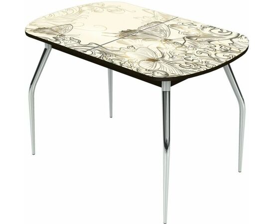 Стол «Ривьера» мини 90x60, фотопечать текстура №33, опоры хром | Интернет магазин мебели и декора LifeDekor