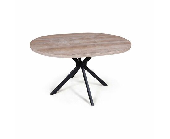 Стол круглый Vegas раздвижной (100+40) дуб эндгрейн, изображение 13 | Интернет магазин мебели и декора LifeDekor