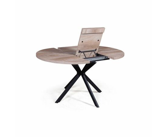 Стол круглый Vegas раздвижной (100+40) дуб эндгрейн, изображение 6 | Интернет магазин мебели и декора LifeDekor