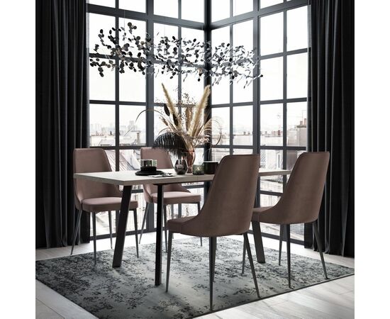 Стол TEO раскладной (120+40), цемент светлый, изображение 4 | Интернет магазин мебели и декора LifeDekor