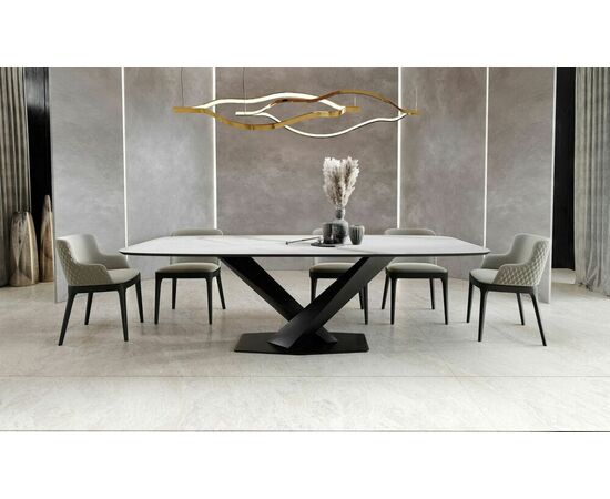 Стол Toros 180 овальный, керамика матовая белая | Интернет магазин мебели и декора LifeDekor