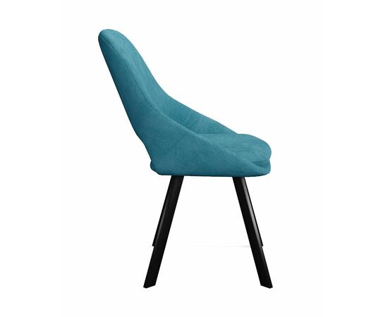 Стул DikLine 247 поворотный, AN12 бирюза, ножки черные, изображение 2 | Интернет магазин мебели и декора LifeDekor