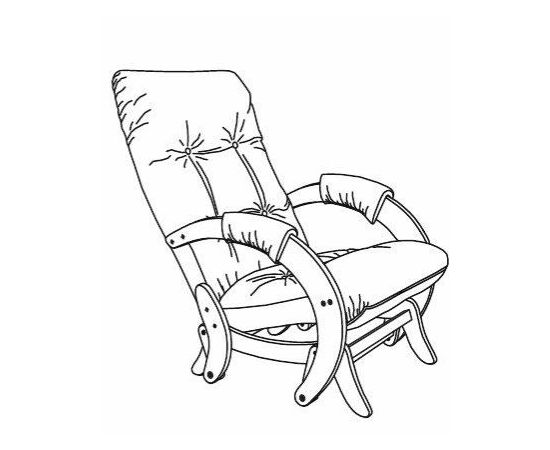 Кресло-маятник Модель 68 (Verona Brown / Дуб / Шпон) | Интернет магазин мебели и декора LifeDekor