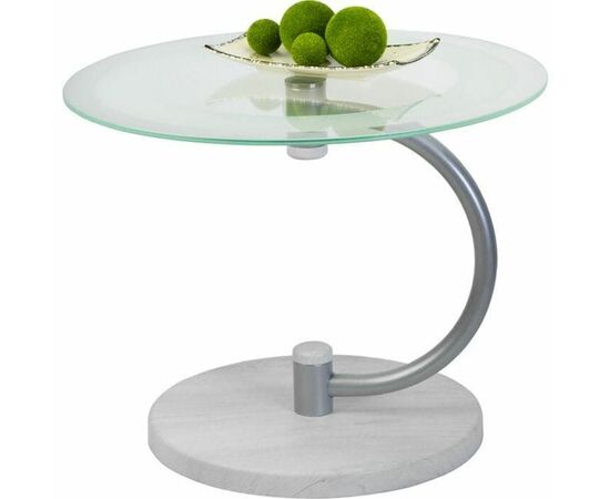 Стол журнальный Дуэт 13Н металлик/дуб дымчатый/прозр. | Интернет магазин мебели и декора LifeDekor