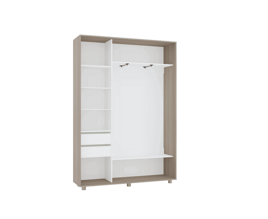 Шкаф-купе PRIME, 140х45х230 Шимо светлый с зеркалом, изображение 5 | Интернет магазин мебели и декора LifeDekor