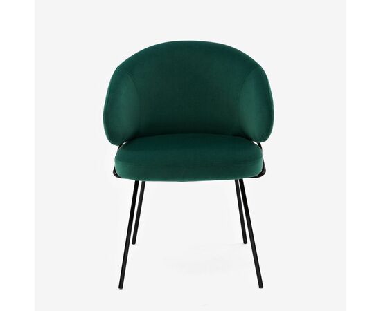 Дизайнерский стул Cosmos изумрудный, основание металл черный матовый, изображение 4 | Интернет магазин мебели и декора LifeDekor