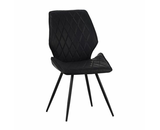 Стул Liam c поворотно-возвратным механизмом, черная экокожа/черный | Интернет магазин мебели и декора LifeDekor