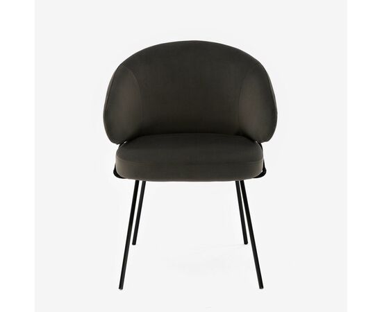 Дизайнерский стул Cosmos графит, основание металл черный матовый, изображение 3 | Интернет магазин мебели и декора LifeDekor