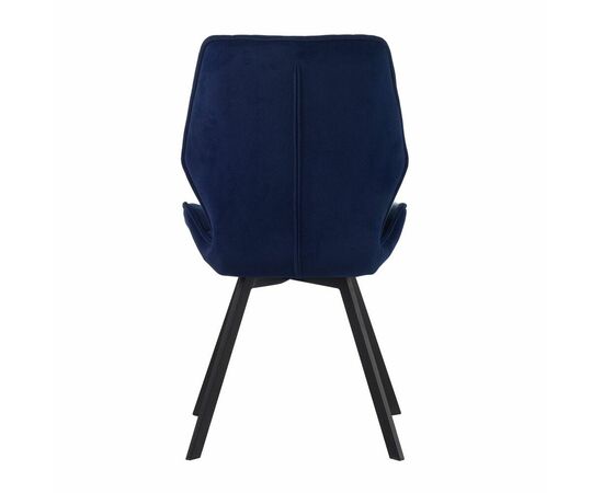 Стул Liam c поворотно-возвратным механизмом, cиний велюр/черный, изображение 5 | Интернет магазин мебели и декора LifeDekor