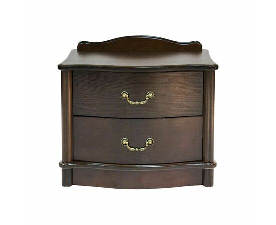 Прикроватная тумбочка Джульетта 2 ящика + цоколь (Орех) | Интернет магазин мебели и декора LifeDekor