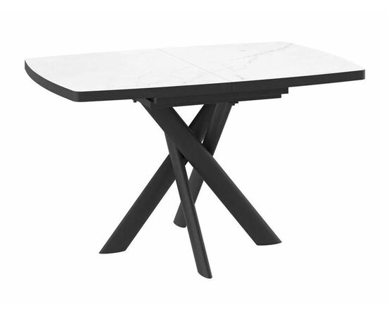 Стол Andres (LEONEL) -130 (130/165 х 85 /кварцит-HPL/черный) | Интернет магазин мебели и декора LifeDekor