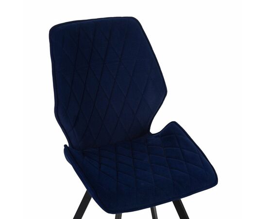 Стул Liam c поворотно-возвратным механизмом, cиний велюр/черный, изображение 6 | Интернет магазин мебели и декора LifeDekor