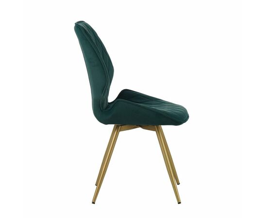 Стул Liam c поворотно-возвратным механизмом, зеленый велюр/матовое золото, изображение 2 | Интернет магазин мебели и декора LifeDekor