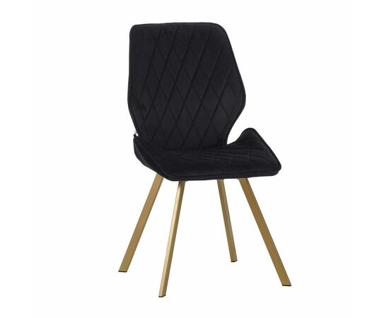 Стул Liam c поворотно-возвратным механизмом, графит велюр/матовое золото | Интернет магазин мебели и декора LifeDekor