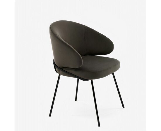 Дизайнерский стул Cosmos графит, основание металл черный матовый | Интернет магазин мебели и декора LifeDekor