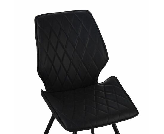 Стул Liam c поворотно-возвратным механизмом, черная экокожа/черный, изображение 6 | Интернет магазин мебели и декора LifeDekor