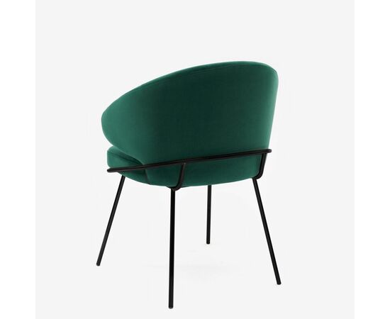 Дизайнерский стул Cosmos изумрудный, основание металл черный матовый, изображение 2 | Интернет магазин мебели и декора LifeDekor