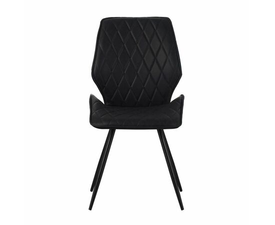 Стул Liam c поворотно-возвратным механизмом, черная экокожа/черный, изображение 2 | Интернет магазин мебели и декора LifeDekor