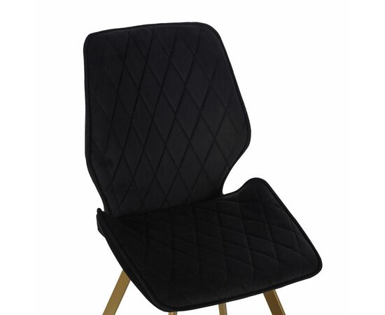 Стул Liam c поворотно-возвратным механизмом, графит велюр/матовое золото, изображение 5 | Интернет магазин мебели и декора LifeDekor