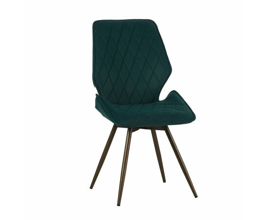 Стул Liam c поворотно-возвратным механизмом, зеленый велюр/бронза | Интернет магазин мебели и декора LifeDekor