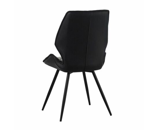 Стул Liam c поворотно-возвратным механизмом, черная экокожа/черный, изображение 4 | Интернет магазин мебели и декора LifeDekor