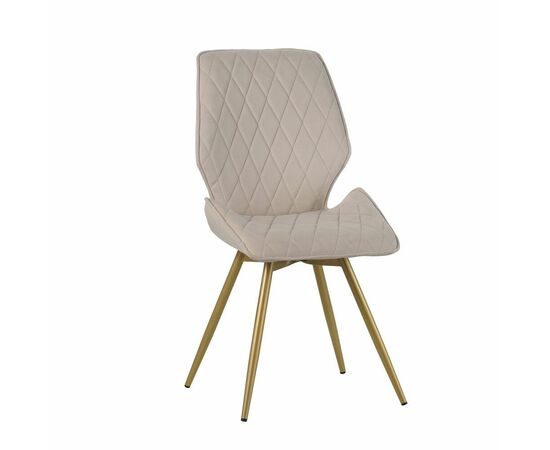 Стул Liam c поворотно-возвратным механизмом, велюр латте/матовое золото | Интернет магазин мебели и декора LifeDekor