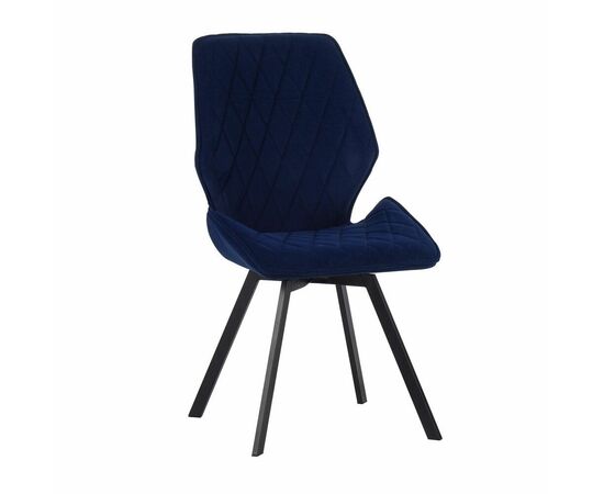 Стул Liam c поворотно-возвратным механизмом, cиний велюр/черный | Интернет магазин мебели и декора LifeDekor