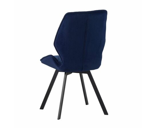 Стул Liam c поворотно-возвратным механизмом, cиний велюр/черный, изображение 4 | Интернет магазин мебели и декора LifeDekor