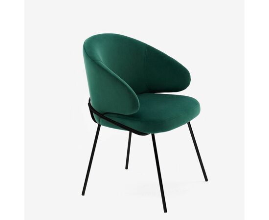 Дизайнерский стул Cosmos изумрудный, основание металл черный матовый | Интернет магазин мебели и декора LifeDekor