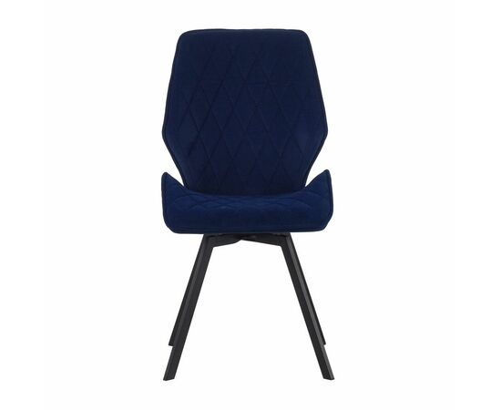 Стул Liam c поворотно-возвратным механизмом, cиний велюр/черный, изображение 3 | Интернет магазин мебели и декора LifeDekor