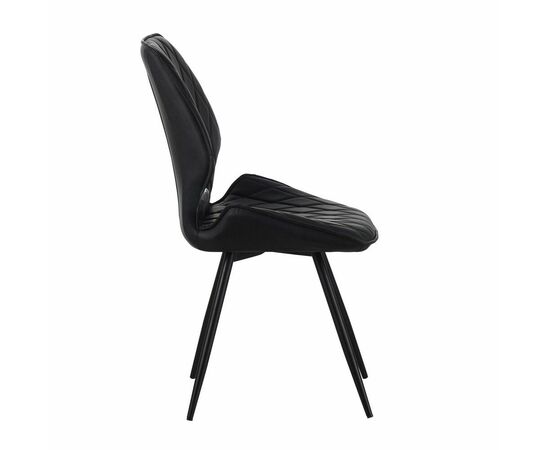 Стул Liam c поворотно-возвратным механизмом, черная экокожа/черный, изображение 3 | Интернет магазин мебели и декора LifeDekor