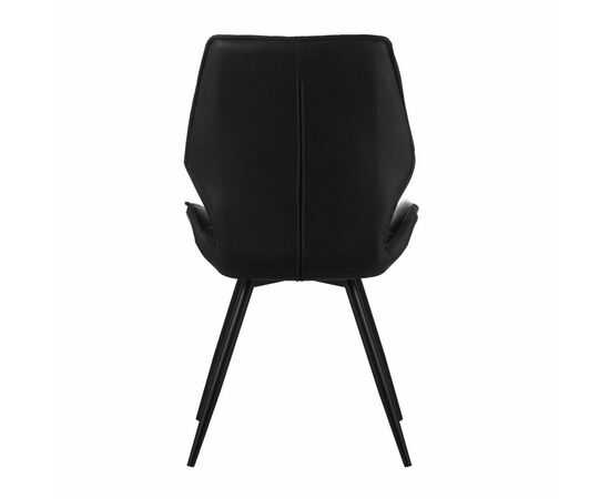 Стул Liam c поворотно-возвратным механизмом, черная экокожа/черный, изображение 5 | Интернет магазин мебели и декора LifeDekor