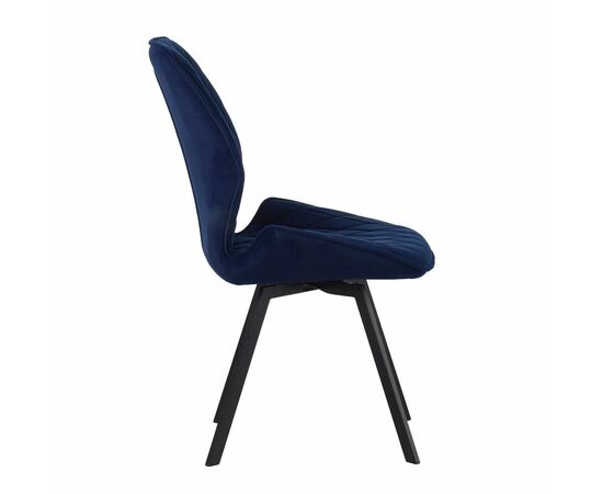 Стул Liam c поворотно-возвратным механизмом, cиний велюр/черный, изображение 2 | Интернет магазин мебели и декора LifeDekor
