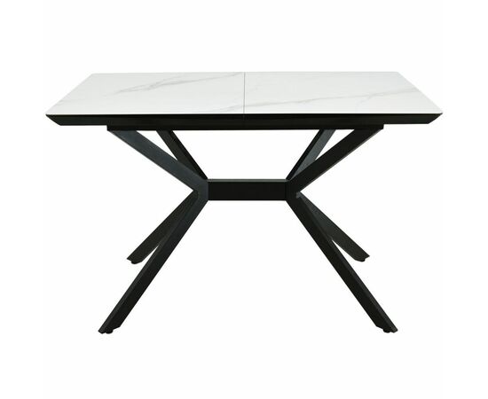 Стол «Дели» 120x80, Керамика Greys Snow, эмаль черная, изображение 3 | Интернет магазин мебели и декора LifeDekor