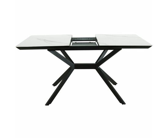 Стол «Дели» 120x80, Керамика Greys Snow, эмаль черная, изображение 4 | Интернет магазин мебели и декора LifeDekor