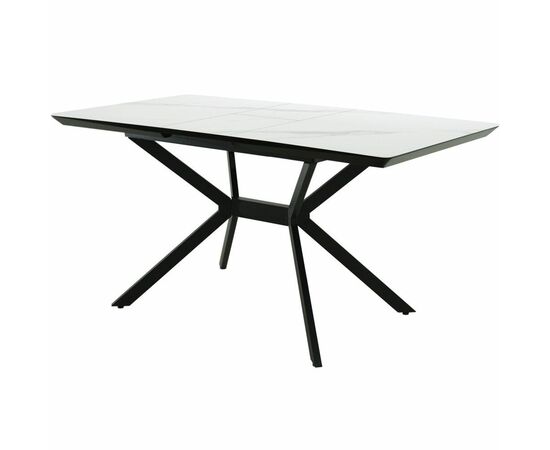 Стол «Дели» 120x80, Керамика Greys Snow, эмаль черная, изображение 5 | Интернет магазин мебели и декора LifeDekor