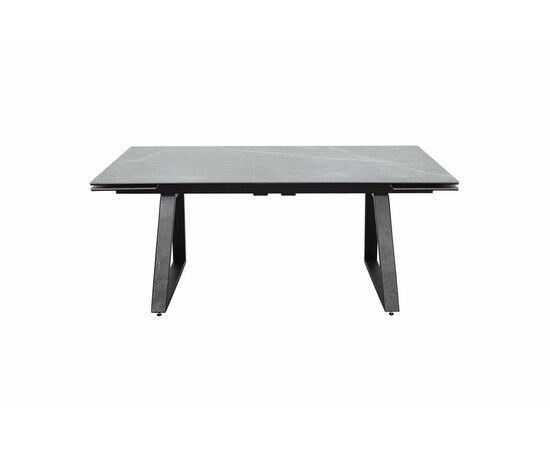 Стол Монако NEW, Керамогранит, Черный матовый муар/Bayona grey/ | Интернет магазин мебели и декора LifeDekor