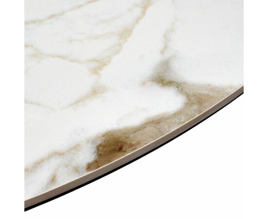 Стол Aura D110, керамогранит Ravena Natural, золотой, изображение 4 | Интернет магазин мебели и декора LifeDekor