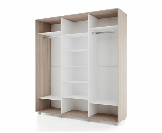 Шкаф-купе PRIME, 177х60х230 Шимо светлый с зеркалом, изображение 4 | Интернет магазин мебели и декора LifeDekor