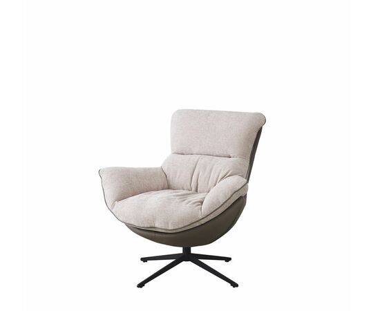 Кресло HUG латте, экокожа, шенилл | Интернет магазин мебели и декора LifeDekor